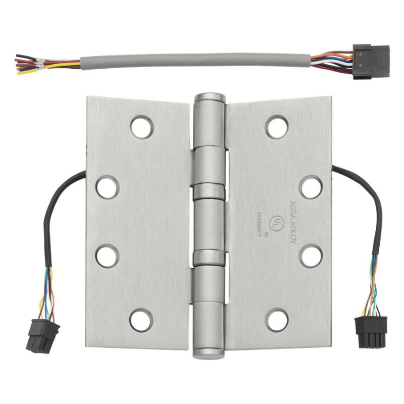 McKinney TA2314-4-1/2x4-1/2-CC8 Electrified Full Mortise Standard Weight Bearing Hinge, [8] Wires With Concealed Circuit