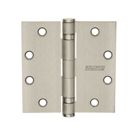 McKinney MPB79-4-1/2x4-1/2 Full Mortise MacPro Heavy Weight Ball Bearing Hinge, Five Knuckle - US15-619 Satin Nickel
