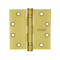 McKinney MPB79-4-1/2x4-1/2 Full Mortise MacPro Heavy Weight Ball Bearing Hinge, Five Knuckle - US4-606 Satin Brass