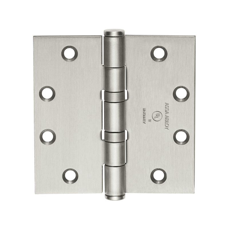 McKinney TA2314-5x4-1/2-US32D Full Mortise Standard Weight Bearing Hinge, Five Knuckle, 630 Satin Stainless Steel Finish