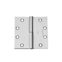 McKinney TA2731-4-1/2x4-1/2 Full Mortise Standard Weight Concealed Bearing Hinge, Two Knuckle - US26-625 Bright Chrome - RH Right Hand