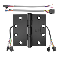 McKinney T4A3786-QC12 4 1/2" x 4 1/2" ElectroLynx Electric Hinge - BSP Black Suede Powder Coat