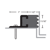 NGP 108NA Neoprene Closed Cell Black Sponge Seal, Anodized Aluminum