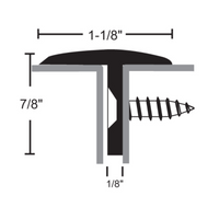 NGP 176A-NGP Over Lapping Astragal [1], 1 1/8" wide, 7/8" Height, Aluminum Finish