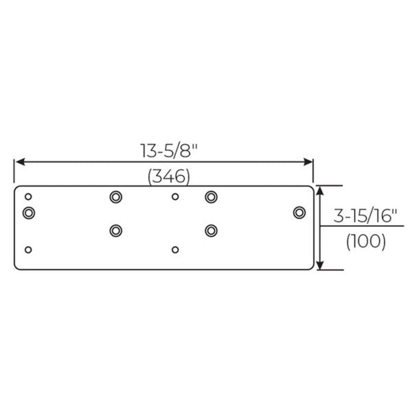 Norton 7786 Drop Plate, Narrow Frame, For 7500 Series Door Closer