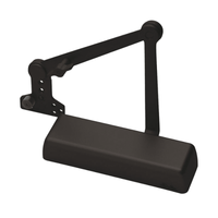 Norton 410XHDH-690 heavy duty door closer, dark bronze finish, hold open arm with removable stop, push-side
