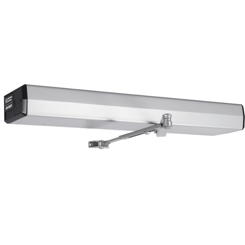 Norton 5231-689 low energy door operator, aluminum finish, surface mount with double lever arm