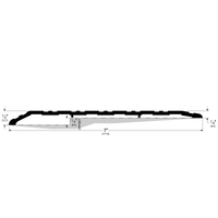 Pemko 2727D Offset Saddle Threshold Dark Bronze Anodized Aluminum dimensions