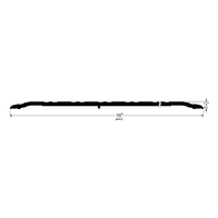 Pemko 2750BSP saddle threshold, 10" wide, 1/4" high, black suede powder coat finish, profile diagram