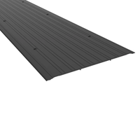 Pemko 2750BSP saddle threshold, 10" wide, 1/4" high, Black Suede Powder Coat finish, fluted surface