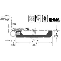 Pemko 290APKL Heavy Duty Perimeter Gasketing Set, Header [1] & Legs [2], With Fasteners, Mill Finish Aluminum