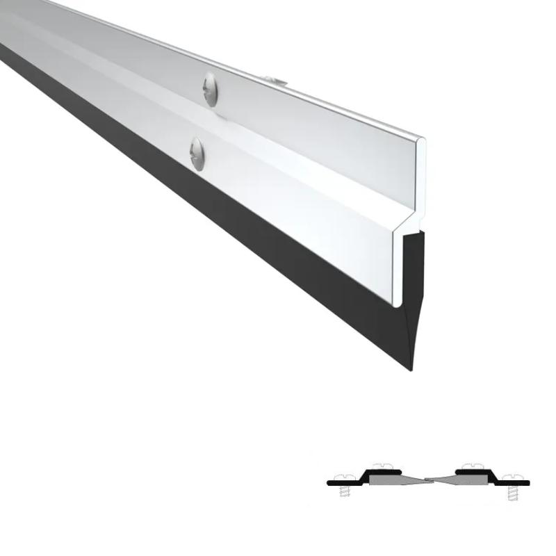 Pemko 305CN-96 Split Astragal, Grey Insert, Sold Each, Clear Anodized Aluminum