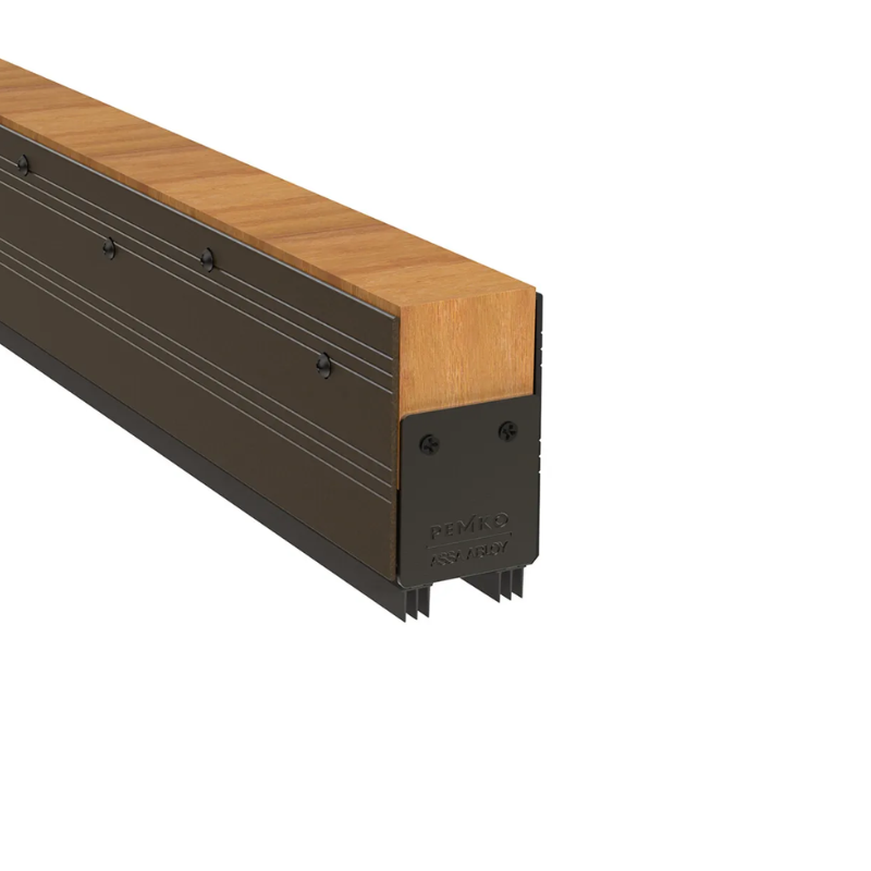 Pemko XG2212-10BEPK773BL Commercial Door Bottom, U-Shaped Shoe, For 1 3/4" Thick Door, Fire Rated, Dark Oxidized Satin Bronze Equivalent