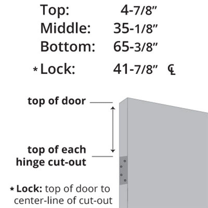 Pioneer Hinge Locations 6 Foot 8 Inch Door