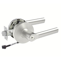 Sargent RX-10XG04-LMB-US26D storeroom cylindrical lock, satin chrome, LMB lever, request-to-exit, keyed