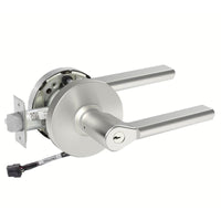 Sargent RX-10XG37-LMD-24V US26D satin chrome classroom cylindrical lever lock with Request to Exit and keyed cylinder