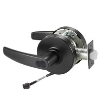 Sargent 60-RX-10XG04-LB-24V BSP black storeroom cylindrical lever lock, request to exit, LFIC core