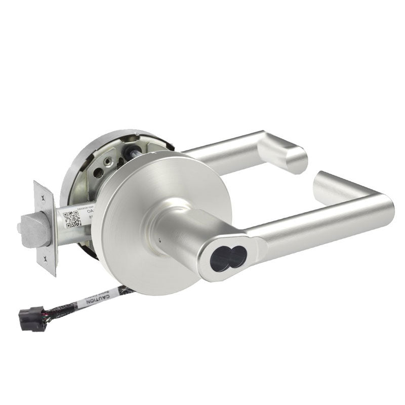 Sargent 60-RX-10XG04-LMW US26D satin chrome storeroom cylindrical lock with Request to Exit, LFIC keyway, and lever