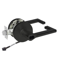 Sargent 70-RX-10XG04-LND black cylindrical storeroom lock, Request to Exit, LND lever, less core, 24V
