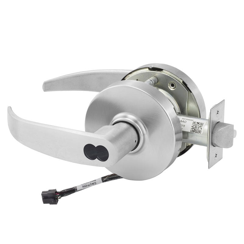 Sargent 70-RX-10XG04-LP US26D satin chrome storeroom cylindrical lock, request to exit, SFIC less core, LP lever