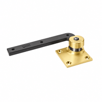 Rixson 117-LTP-606 bottom 3/4" offset pivot, less top pivot, satin brass finish with black arm