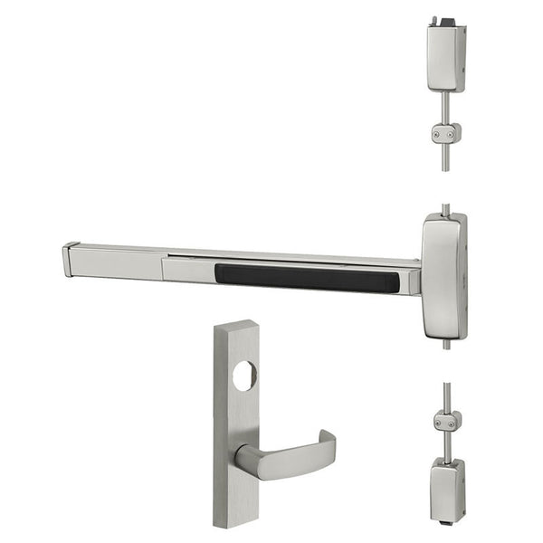 Sargent 56-60-8706G-ETL-84 Storeroom Surface Vertical Rod Exit Device, Electric Latch Retraction, ETL Trim, LFIC, 84" Dr Height, 43"-48" Dr Widths