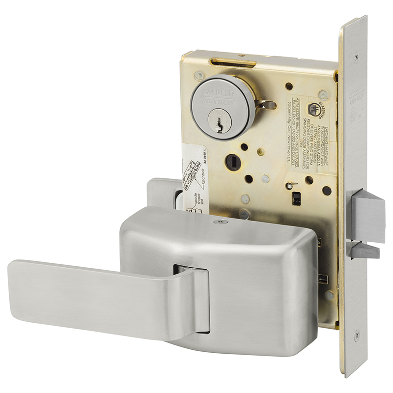 Sargent 7867-PT-US32D Institutional Privacy Mortise Lock Push Pull Trim