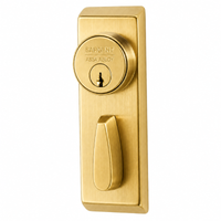 Sargent AD-106 auxiliary outside control storeroom function trim, US4 satin brass, with #41 keyed cylinder and thumbturn