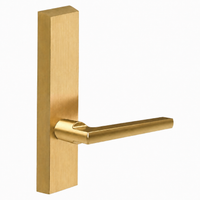 SARGENT 710-ETMD US4 dummy lever trim for 80 Series exit devices, satin brass with rectangular escutcheon