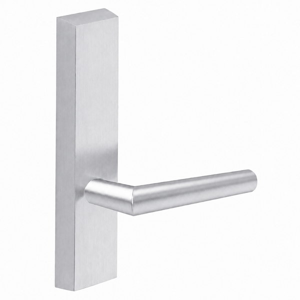 SARGENT 710-ETMI dummy lever trim for 80 Series exit devices, satin chrome US26D, rectangular escutcheon