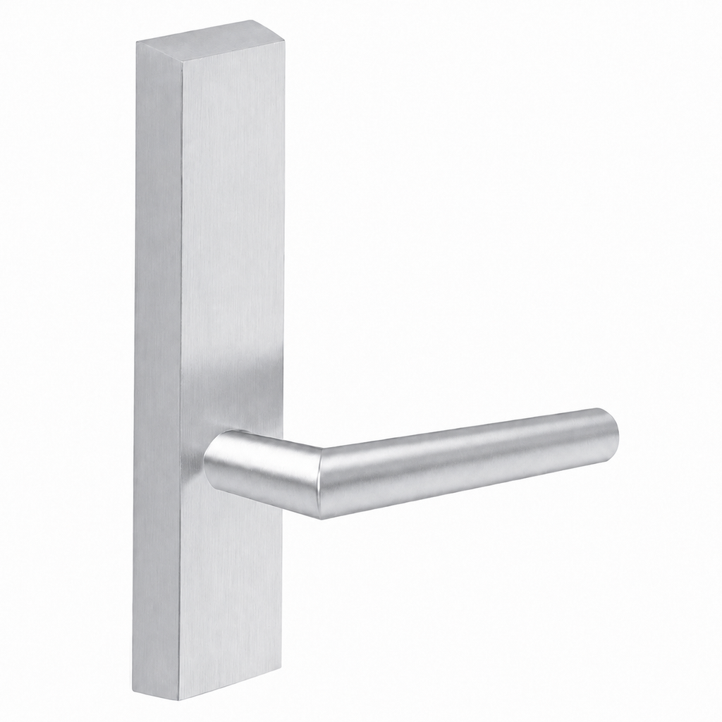 SARGENT 710-ETMI dummy lever trim for 80 Series exit devices, satin chrome US26D, rectangular escutcheon