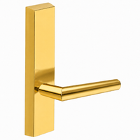 SARGENT 710-ETMI-US3 dummy lever trim for 80 Series exit devices, polished brass, rectangular escutcheon