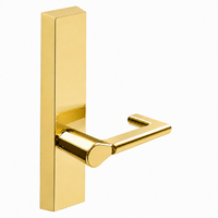 SARGENT 710-ETND dummy lever exit trim, US3 polished brass, with rectangular escutcheon