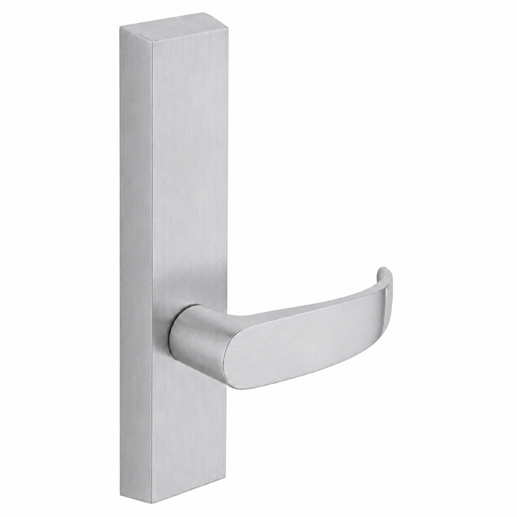 SARGENT 710-ETP dummy lever trim for 80 Series exit devices, satin chrome US26D, rectangular escutcheon