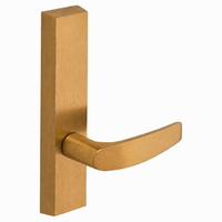 SARGENT 715-8-ETB exit device trim with B lever, US10 satin bronze rectangular escutcheon, non-keyed