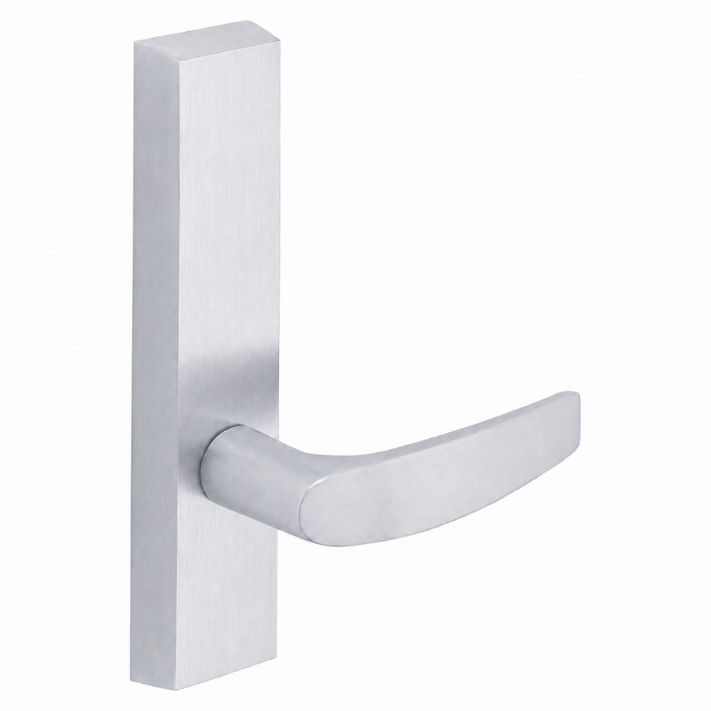 SARGENT 715-8-ETB exit device ET trim with B lever, satin chrome US26D, non-keyed passage