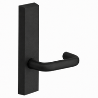 SARGENT 715-8-ETJ BSP exit device trim, passage function, black suede powder coat, J lever, non-keyed