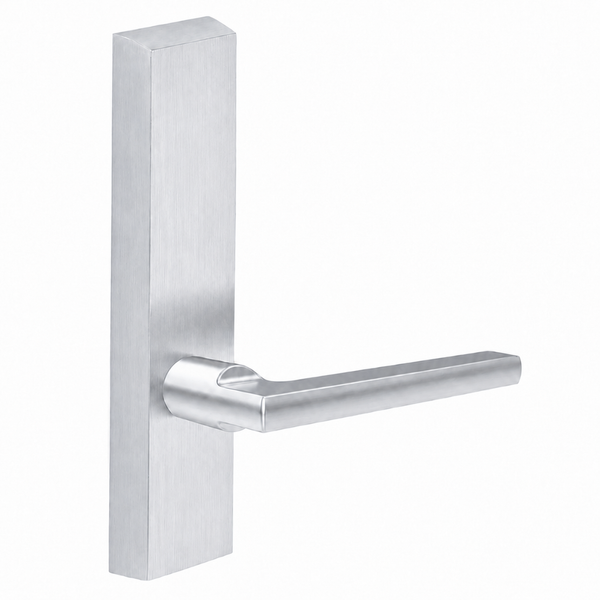 SARGENT 715-8-ETMD exit device trim with MD lever, satin chrome US26D rectangular escutcheon
