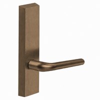 SARGENT 715-8-ETME exit device trim with ME lever, US10 satin bronze, rectangular escutcheon, non-keyed