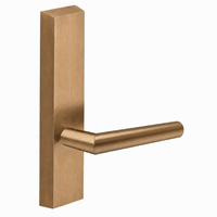 SARGENT 715-8-ETMI exit device trim with MI lever, US10 satin bronze finish, rectangular escutcheon