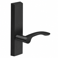 SARGENT 715-8-ETMV exit device trim with MV lever, BSP black suede powder coat, rectangular escutcheon