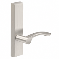 SARGENT 715-8-ETMV exit device trim with MV lever, US15 satin nickel, rectangular escutcheon, non-keyed