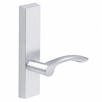 SARGENT 715-8-ETMV exit device trim with MV lever, satin chrome US26D, rectangular escutcheon, non-keyed