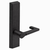 SARGENT 715-8-ETND exit device trim in BSP black suede powder coat, ET escutcheon with ND lever, non-keyed