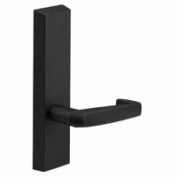 SARGENT 715-8-ETNJ exit device trim in BSP black suede powder coat, passage function with NJ lever