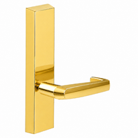 SARGENT 715-8-ETNJ exit device trim, NJ lever on rectangular escutcheon, polished brass US3, non-keyed