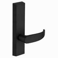 SARGENT 715-8-ETP exit device trim with P lever, BSP black suede powder coat, non-keyed passage trim