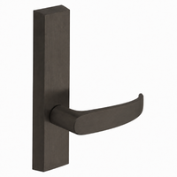 SARGENT 715-8-ETP exit device trim with P lever, US10B dark bronze finish, rectangular escutcheon, non-keyed