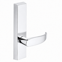 SARGENT 715-8-ETP exit device trim with P lever, polished chrome US26, non-keyed passage trim