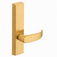 SARGENT 715-8-ETP exit device trim with P lever and rectangular escutcheon, satin brass US4